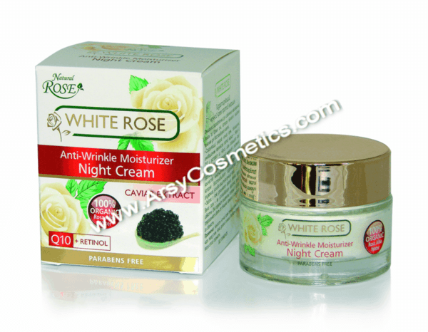 НОЩЕН КРЕМ ORGANIC WHITE ROSE WATER CAVIAR